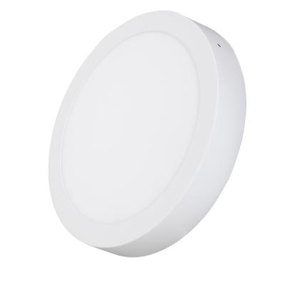 China Application Indoor Lighting White Round 18W Outdoor Mounted LED Panel Light Desk Lighting for sale