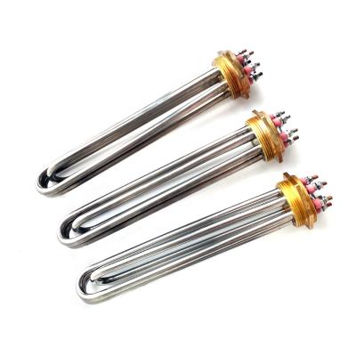 China Heating Tube For Industry Oil Immersion Heater 110v 6kw Electric Flange Tubular Water Heater Element for sale