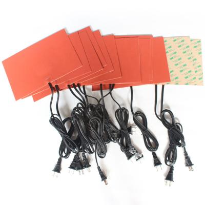 China Hotels 12v Flexible Silicone Rubber Heater 230x80mm Silicone Elastic Band Heater for sale