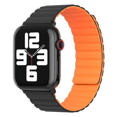 China Personalized Custom Watch Band Silicon Rubber Bands Dual Color For Apple Watch Series Iwatch Band for sale