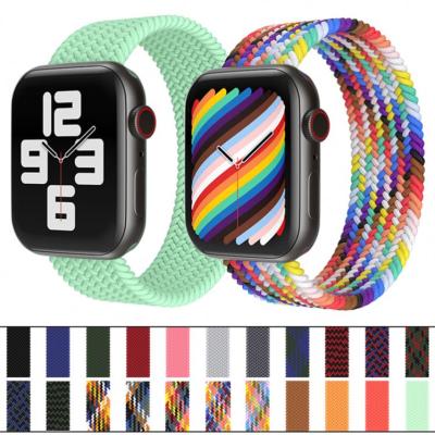 China Fashion. SKYLET Sport Designers Braided Nylon Correa Solo Loop Smart Watch Band Fastens For Apple Iwatch Applewatch for sale