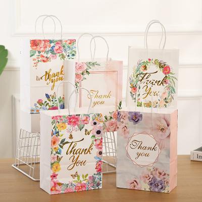 China Hot Selling Wedding Wrapping Paper Bag Birthday Thanksgiving Day Bronzing Tote Bag ColorfulGift Bags Party Decorations for sale