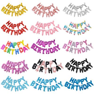 China Gift Toy 16inch HAPPY BIRTHDAY Balloon Set Foil Letter Balloons Kids Toys Balloons Globos Birthday Party Decorations for sale