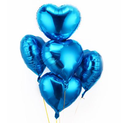 China Gift Toy 5pcs 18inch Heart Foil Balloons Set Helium Balloon Birthday Party Wedding Decoration Balloons for sale