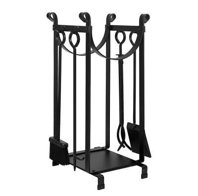 China Heavy Duty Metal Fireplace Tool Kit Log Rack Hardware, Iron Wall Decor Handmade Fireplace Tool Kit Customers Requirements for sale