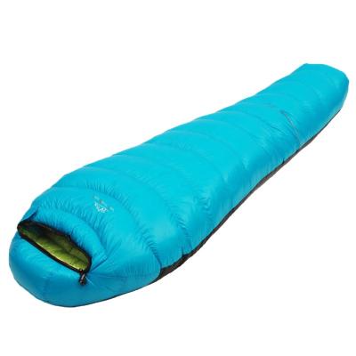 China Portable Ultralight Outdoor Waterproof Camp Sleeping Bags OEM Mummy Goose/Duck Down For Cold Weather Camping Winter Compression Sack 1 4 Nylon Winter for sale