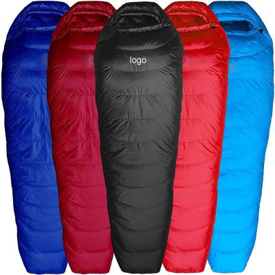 China OEM Mummy Portable Ultralight High Quality Goose Down Sleeping Bag For Winter Camp Camping Outdoor Waterproof Sleeping Bags 400-3000g for sale