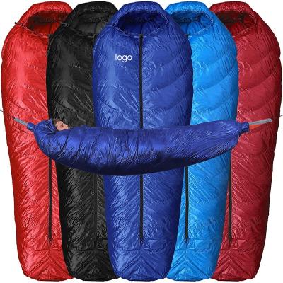 China Portable Ultralight Winter Camp Sleeping Bags OEM Outdoor Waterproof High Quality Mummy Goose Down For Compression Camping Bag 400-3000g 1 for sale