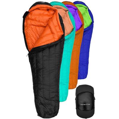 China OEM Mummy Portable Ultralight High Quality Goose Down Sleeping Bag For Winter Camp Camping Outdoor Waterproof Sleeping Bags 400-3000g for sale