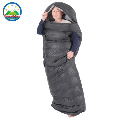 China 800g (1.76lb) MP Portable Ultralight Outdoor Camping Ultralight Filling White Duck Down Sleeping Bag Cold Weather Adults Sleepingbags for sale