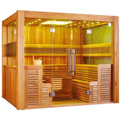 China Monalisa Customized Modern Infrared Steam Sauna Indoor Dry Steam Rooms Counter Wooden Sauna Room for sale