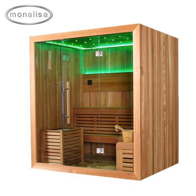 China Wholesale Modern Indoor Infrared Steam Baths 1.8M Portable Mini Wooden Sauna Dry Steam Sauna Room for sale