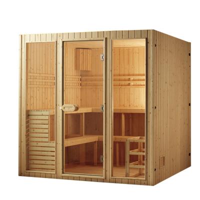 China Computer Control Panel Chinese Steam Bath Heater Outdoor Wooden Sauna Dry Far Infrared Rooms for sale