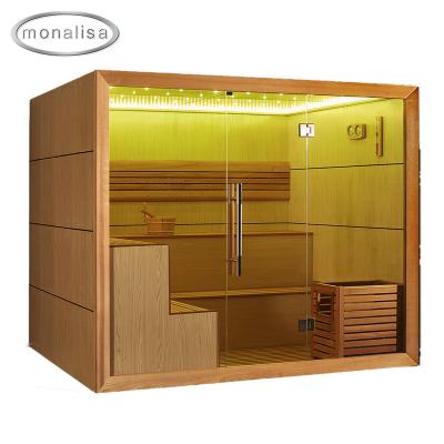 China Indoor Wooden Sauna Rooms 2.4M Sauna Room Modern LED Computer Light Portable Spa Dry Tub Steam Control Panel for sale