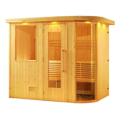 China Single Use 4 Person Indoor Traditional Infrared Home Room Home Sauna Computer Control Panel Steam Sauna Room for sale