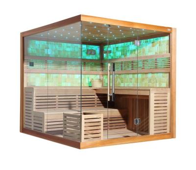 China Popular Customized Computer Control Panel Steam Infrared Sauna Indoor Dry Hemlock Sauna Wooden Room for sale