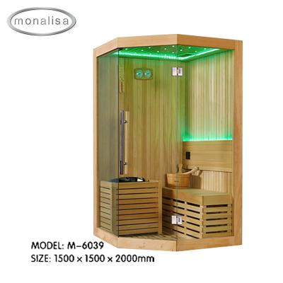 China Indoor Outdoor Infrared Dry Cedar Steam Sauna Wooden Promotion Computer Control Panel Steam Bath Sauna Rooms for sale