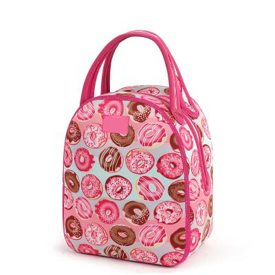 China Custom Portable Waterproof Neoprene Fabric Insulated Mini Cute Lunch Cooler Tote Bag Cat For Kids With Shoulder Straps for sale