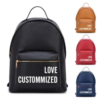 China Wholesale Ladies Waterproof Logo Backpacks Custom Made Black Leather For Women Vegan Leather Backpacks For Men Unisex Used Outdoor for sale