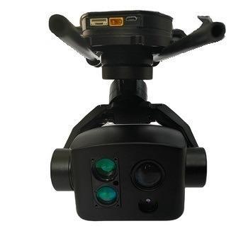 China SBUS TH10T6LN Triple Light Gimbal 640 Updraft + 10x Zoom + 1500m LRF Camera with 10KM Wireless Transmitter, SBUS UART IP Control for sale