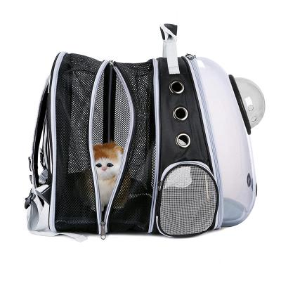 China 2022 New Design Luxury Expandable Breathable Outdoor Travel Space Capsule Cat Puppy Dog Pet Backpack Transparent Stocked Bag for sale