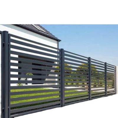 China Easily Assembled Aluminum Slat Fence For Garden Using Modern Balcony Fence Metal Fence for sale