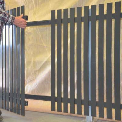 China Easily Assembled Aluminum Vertical Slat Metal Barrier Modern Fence With High Security for sale