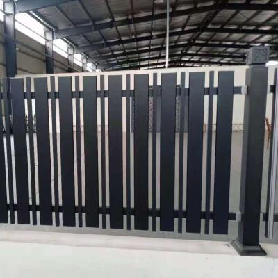 China Easily Assembled Vertical or Horizontal Aluminum Slats Fence Modern Metal Fence for Garden for sale