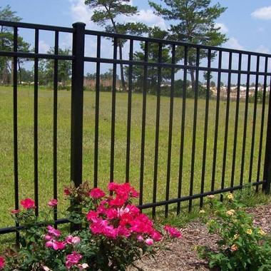 China High Security Easily Assembled Modern Style Residential Aluminum Flat Surface Steel Garden Fence With Modern Design for sale