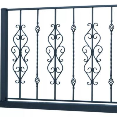 China Easily Assembled Decoration Wrought Iron Fences With Decorative Wrought Iron Ornament For Home Or Company Metal Fence for sale