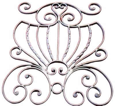 China Easily Assembled Wrought Iron Decoration Ornament Wrought Steel GroupWare For Wrought Iron Gate And Fence Wrought Iron Parts For Balcony for sale