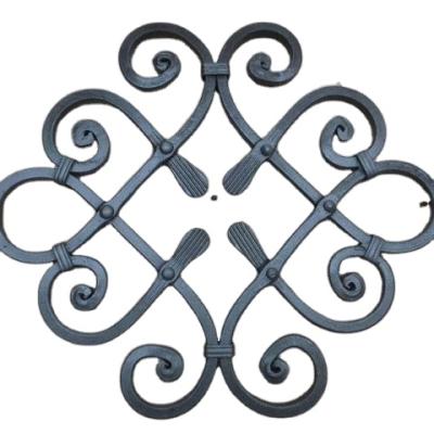 China Easily Assembled Wrought Iron Ornaments Decorative Fence Panels For Wrought Iron Gate Or Fence Decoration Ornament for sale