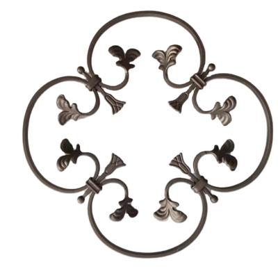 China Easily Mounted Decoration Wrought Iron Groupware For Wrought Iron Stair Railings Forgings For Wrought Iron Gates for sale