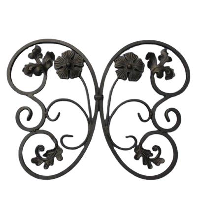 China Easily Mounted Decorative Iron Door Wrought Iron Wrought Parts For Wrought Iron Doors for sale