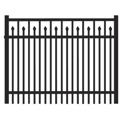 China Easily Assembled 2 or 3 Rails Pierce Points Steel Bar Pipe Tubes Fence Sharped Safety Panel Park Garden Ground Fence for sale