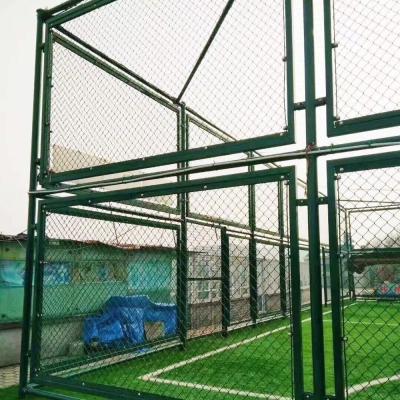 China Easily Assembled Basketball Court Fence PVC Coated Chain Link Fence Diamond Fence For USA Market Of Cheap Price for sale