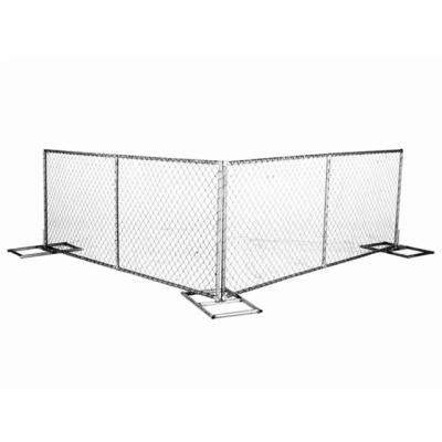 China Construction Site Metal Fence Panel Temporary Fence Easily Assembled Movable Chain Link Filled for sale