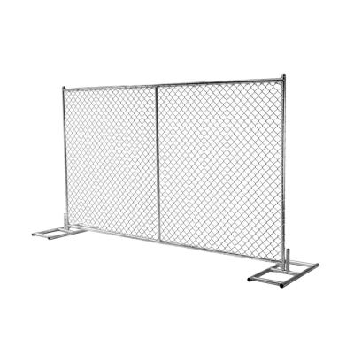 China Easily Assembled Construction Site Rental Panel Hot Dipped Galvanized Chain Link Filled Popular Temporary Fence From USA With Brackets for sale