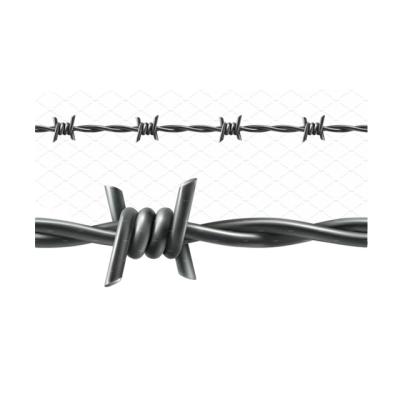 China Steel Wire Security Barb Wire Hot Dipped Galvanized Barbed Wire Farm Fence System Support Wire for sale