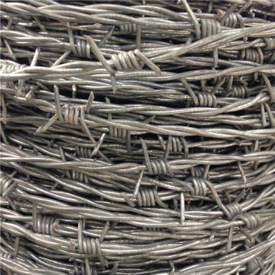 China Steel Wire Security Fence Wire Barbs Hot Dipped Galvanized Barbed Wire Farm Field Fence System Support Wire for sale