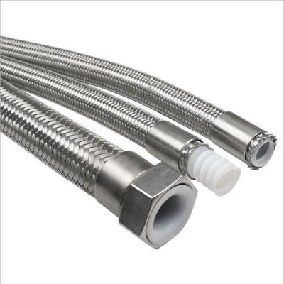 China Factory direct sales steam flange ptfe metal hose stainless steel braided stainless steel braided hydraulic hose for sale