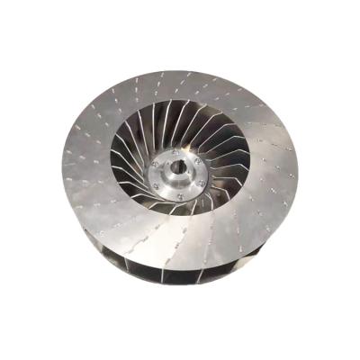 China Large Air Volume Supply Large Air Volume Stainless Steel Fan Blade Reinforced Single Sided Fan Impeller Industrial Centrifugal Fan Impeller for sale