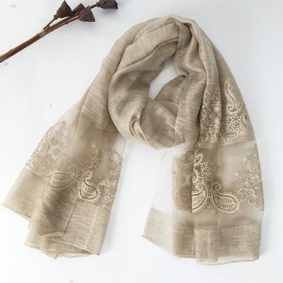 China 2021 softly lady's high quality silk scarf for sale