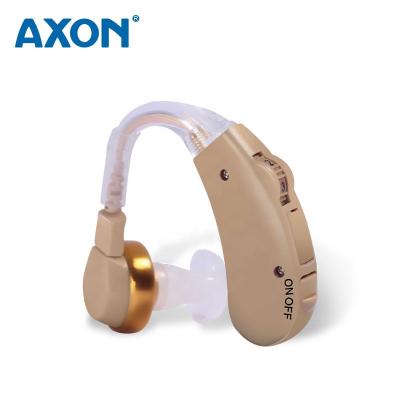 China Noise Reduction AXONE Cheap Price BTE Quality Wearable Hearing Aids Good For Deaf Severe Hearing Loss V-168B for sale