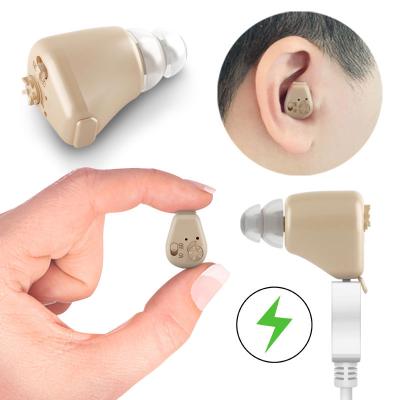 China Hearing Loss People Hearing Amplifier Mini Inside Ear Invisible Channel Rechargeable Hearing Aid Sale For Deaf K-89 for sale