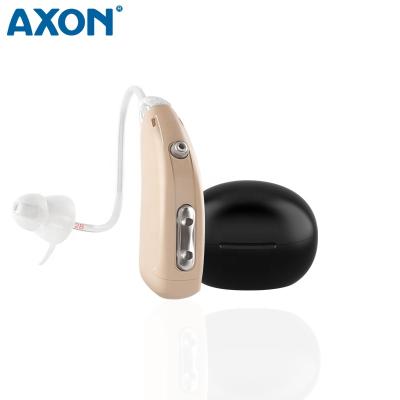 China Best noise reduction AXONE hot sale amplifier rechargeable hearing aid for older and deaf A-318 for sale