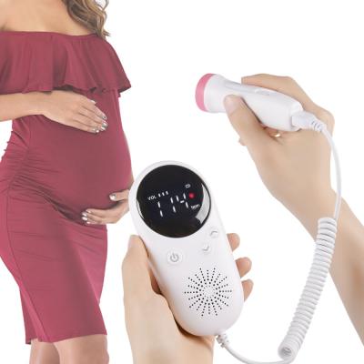 China Fetal Prenatal Ultrasound Pocket Prenatal Doppler Monitor Element Speaker Baby Doppler Fetal Ultrasound Equipment for sale