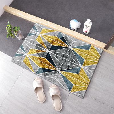 China Custom Kitchen Blanket Set Washable Foam Water Oil Absorption Flannel Printed Sublimation China Gold Rug for sale