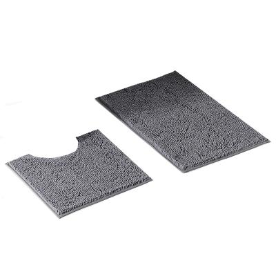 China Sustainable Bathroom Cover Set 2pcs Non Slip Cover Water Absorption Bathroom Covers And Mats Sets for sale