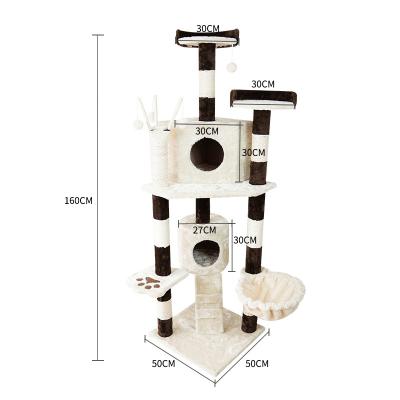 China Home Pet Cat Toys Cat Tree House Condo Playground Scratcher Furniture Kittens Tower Multi-Level Comfortable Play Nest for sale